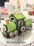 3D Gingerbread Train Cookie Cutter Set (Locomotive + Wagon) | Fondant Cutters | Clay Cutters