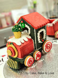 3D Gingerbread Train Cookie Cutter Set (Locomotive + Wagon) | Fondant Cutters | Clay Cutters