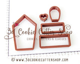 2D House Ornament / Name Place Setting Cookie Cutter Set
