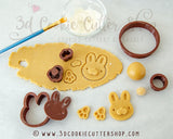 2D Bunny Head & Butt Cookie Cutter Set + COOKIE RECIPE | Easter Gift | Kids Treat | Easter Bunny | Ostern Keksausstecher | Paques Emporte Piece