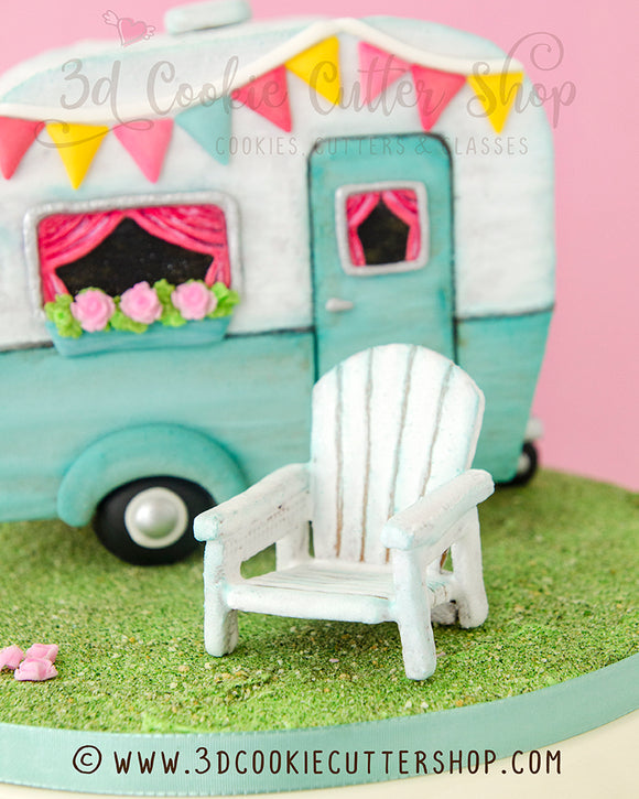 3D Miniature Beach Chair Cookie Cutter Set | Fondant Cutters | Clay Cutters