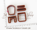 3D Miniature Beach Chair Cookie Cutter Set | Fondant Cutters | Clay Cutters