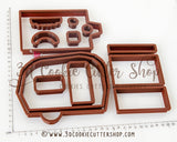 3D Gingerbread Caravan / Camper Cookie Cutter Set | Fondant Cutters | Clay Cutters