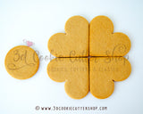 3-in-1 Flower / Heart Platter Cookie Cutter Set | Fondant - Clay - Biscuit Cutters