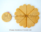 3-in-1 Flower / Heart Platter Cookie Cutter Set | Fondant - Clay - Biscuit Cutters