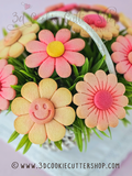 3D Daisy Flower + STAMP Cookie Cutter Set + COOKIE RECIPE | Biscuit - Fondant - Clay Cutters
