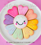 3-in-1 Flower / Heart Platter Cookie Cutter Set | Fondant - Clay - Biscuit Cutters