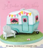 3D Miniature Beach Chair Cookie Cutter Set | Fondant Cutters | Clay Cutters
