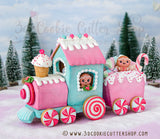 3D Gingerbread Train Cookie Cutter Set (Locomotive + Wagon) | Fondant Cutters | Clay Cutters