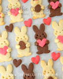 Hugging Bunny IMPRINT Cookie Cutter Set + COOKIE RECIPE | Biscuit - Fondant - Clay Cutters