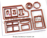 3D Gingerbread Ice Cream Truck Cookie Cutter Set