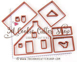 3D Gingerbread House Cookie Cutter Set 'Eilanderhuis Schiermonnikoog' | Gingerbread House kit | Fondant Cutters | Clay Cutters