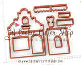 Gingerbread Shop / Canal House Cookie Cutter Set | Gingerbread House Kit | Clay Cutters | Fondant Cutters
