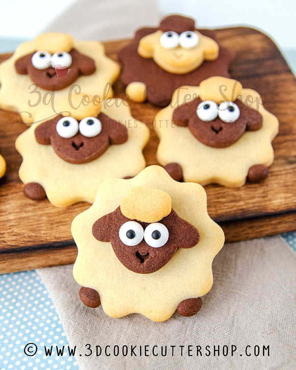 Stacked Sheep Cookie Cutter Set + COOKIE RECIPE | Biscuit - Fondant - Clay Cutters