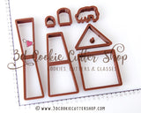 3D Gingerbread Windmill Cookie Cutter Set | Fondant Cutters | Clay Cutters