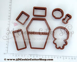 3D Halloween Coffin Cookie Cutter Set