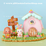 Small Curved Gingerbread House Cookie Cutter Set | Fondant Cutters | Clay Cutters