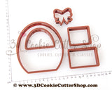 3D Easter Basket Cookie Cutter Set | Fondant Cutters | Clay Cutters