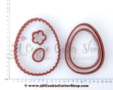 Easter Egg Cookie Box Cookie Cutter Set | Fondant Cutters | Clay Cutters