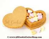 Heart Cookie Box Cookie Cutter Set | Fondant Cutters | Clay Cutters