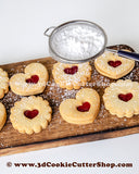 Linzer Cookies Cutter Set + Cookie Recipe | Sandwich Cookie Cutters | Biscuit - Fondant Cutters
