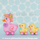 3D Mother & Baby Duck Pull Toy Cookie Cutter Set