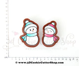 Snowman Couple Cookie Cutter Set