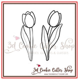 Tall & Skinny Tulip Cookie Cutter Set | Fondant Cutters | Clay Cutters