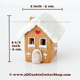 Tiny Gingerbread House #1 Cookie Cutter Set