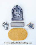 3D Halloween Tombstone Cookie Cutter Set