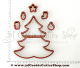 XL Christmas Tree + micro Ornament Cutter Set | 3D Christmas Tree Cutters Clay Cutters | Fondant Cutters