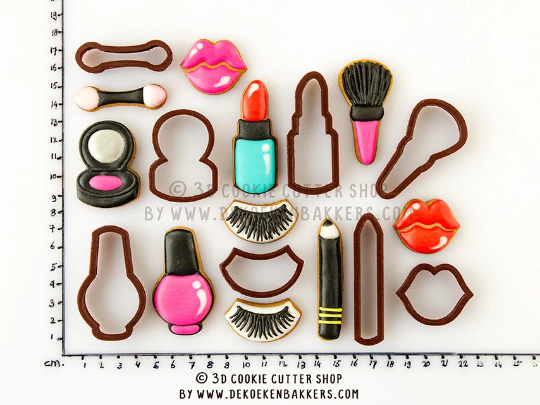 Make-Up Mini Cookie Cutter Set – 3D Cookie Cutter Shop