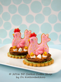 Chicken #1 Cookie Cutter (+micro Egg cutter)