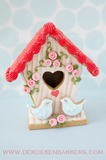 Small Gingerbread Birdhouse #1 (tall version) Cookie Cutter Set