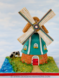 3D Gingerbread Windmill Cookie Cutter Set | Fondant Cutters | Clay Cutters