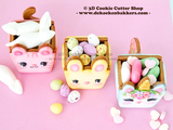 3D Animals Cookie Box Cutter Set | Kids treats Box | Clay Cutters | Fondant Cutters