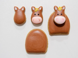 3D Mini Farm Animals Cookie Cutter Set (extra small!)