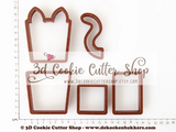 3D Cat Cookie Box Cutter Set