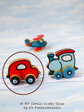 2D Car Cookie Cutter Set | Fondant Cutters | Clay Cutters