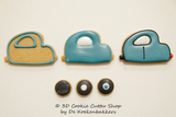 2D Car Cookie Cutter Set | Fondant Cutters | Clay Cutters
