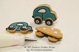 2D Car Cookie Cutter Set | Fondant Cutters | Clay Cutters