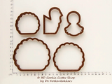 3D Turkey (front + side View) Cookie Cutter Set