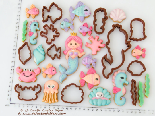 Mermaid Cookie Cutter – 3D Cookie Cutter Shop