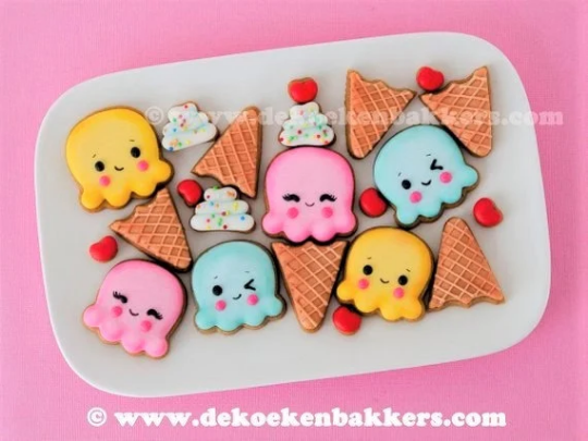 Build your own Ice Cream Cone Mini Cookie Cutter Set | Biscuit - Fondant - Clay Cutters
