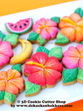 Flower / Hibiscus with leaves Cookie Cutter