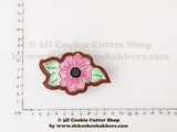 Flower / Hibiscus with leaves Cookie Cutter