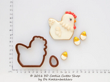 Chicken Family (Rooster, Hen & Egg) Cookie Cutter Set | Clay Cutters | Fondant Cutters
