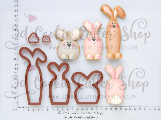 Easter Cookie Cutter, Bunny Cookie Cutter, Easter Bunny Cookie Cutter, Rabbit Cookie Cutter, Spring Cookie Cutter, Cute Cookie Cutter, Fondant  Cutter, Clay Cutter