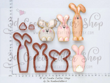 3D Bunny Cookie Cutter Set | Easter Gift | Easter Bunny | Ostern Keksausstecher | Emporte Piece