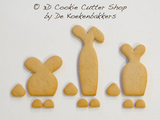 3D Bunny Cookie Cutter Set | Easter Gift | Easter Bunny | Ostern Keksausstecher | Emporte Piece